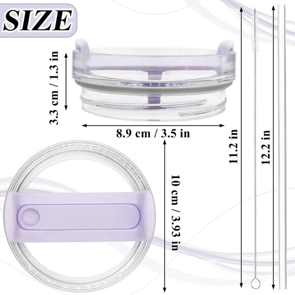 40oz Tumbler Lid Compatible for Stanley, 2 Pack Replacement Tumbler Lids Fit for - Picture 3 of 6